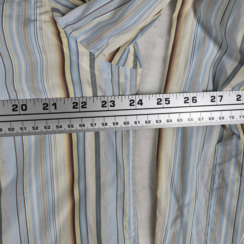 Ermenegildo Zegna Button Down Shirt Men's XL Long Sleeve Striped 100% Cotton NWT - Picture 2 of 8